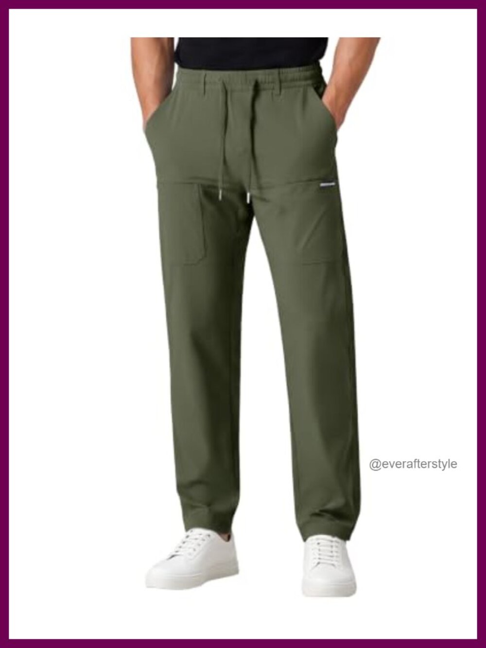 Men's Cargo Multipants Drawstring Stretch Pockets Casual